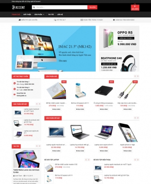 Mẫu website bán hàng điện tử  Accent shop